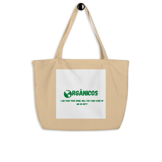 Large organic tote bag